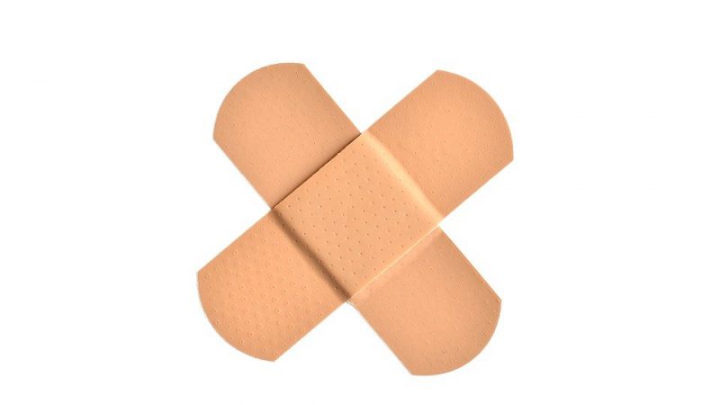 two crossed sticking plaster